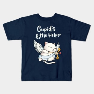 Cupid's Little Helper Cat Kids T-Shirt